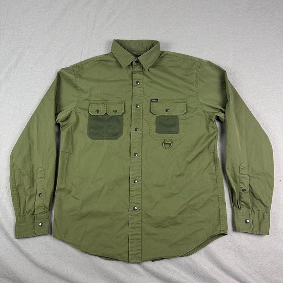 Polo Ralph Lauren Other - Polo Ralph Lauren Mens Twill Utility Shirt M Green Classic Fit snap long sleeve